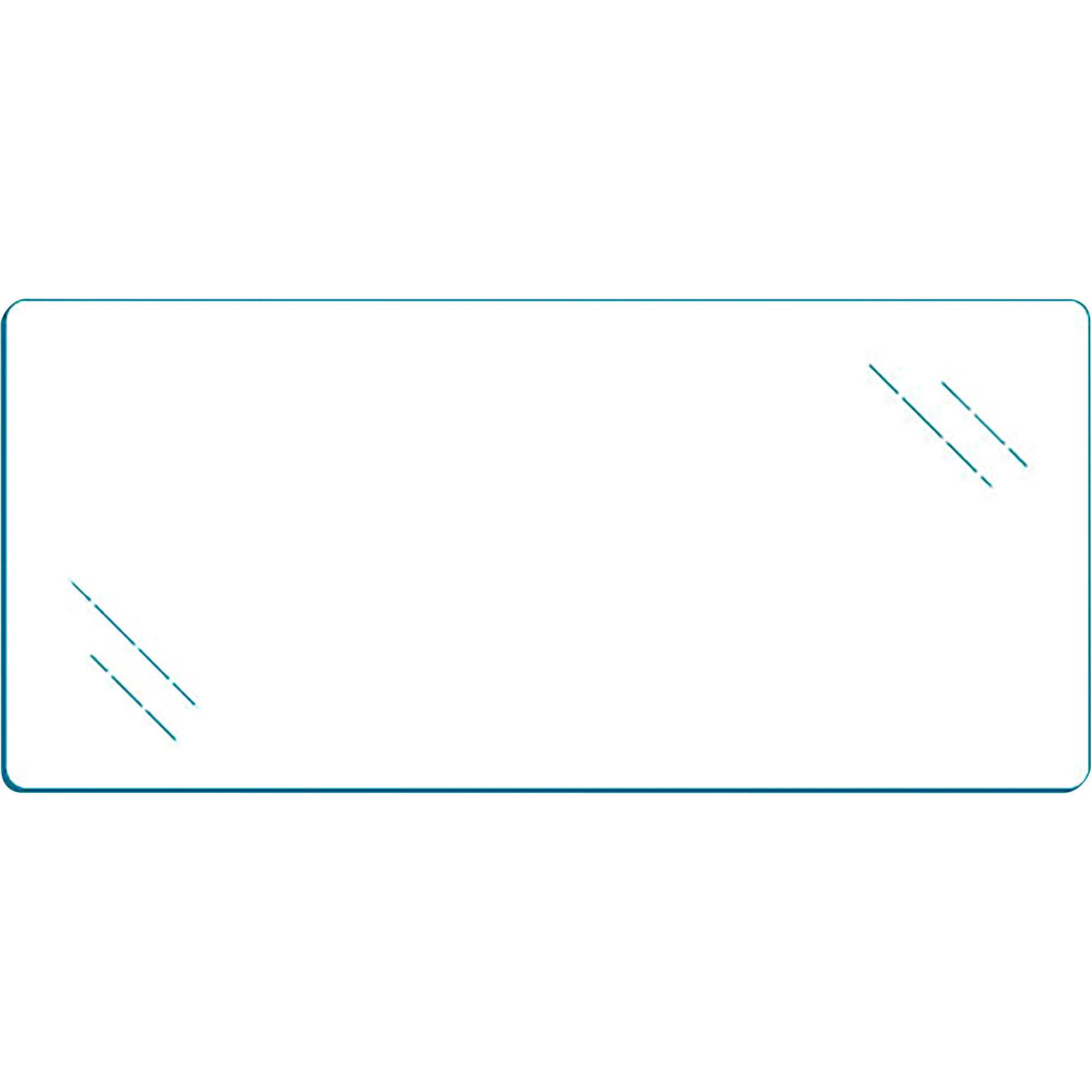 Econoco Tempered Glass Shelf, Clear, 48in.L x 12in.W, Model SHGL1248